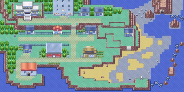 Lilycove City map | Pokémon Hoenn