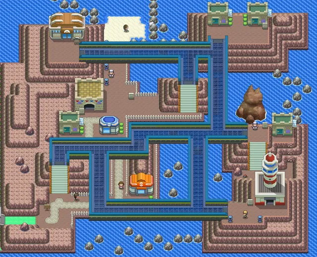 Sunyshore City map | Pokémon Sinnoh