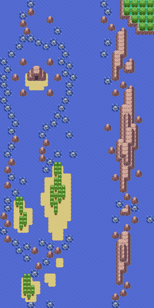 Route 105 map | Pokémon Hoenn