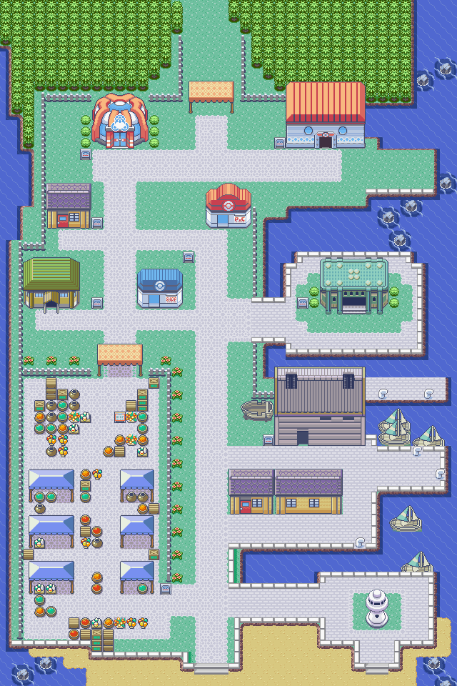 Slateport City map | Pokémon Hoenn