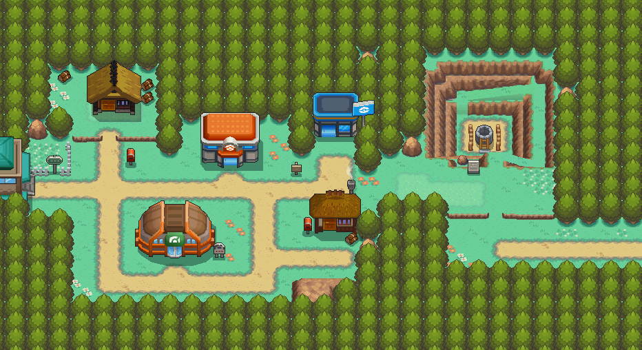 Azalea Town map | Pokémon Johto