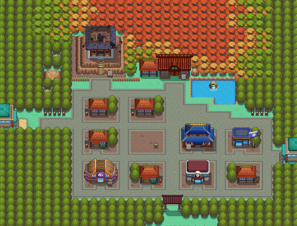Ecruteak City map | Pokémon Johto