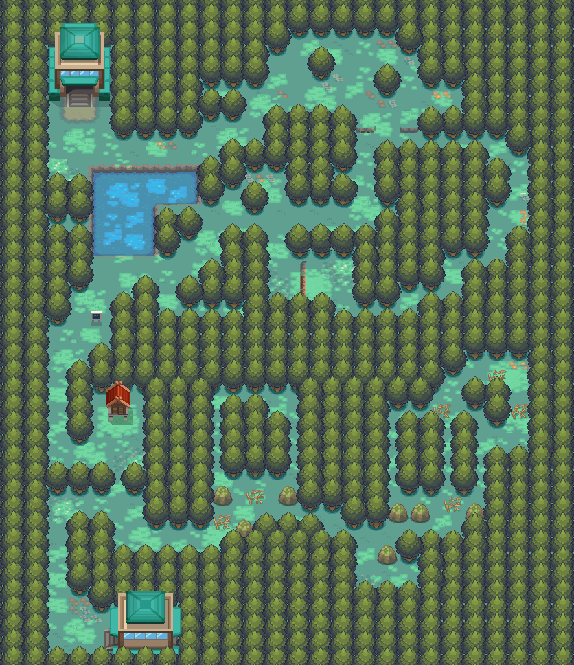 Ilex Forest map | Pokémon Johto