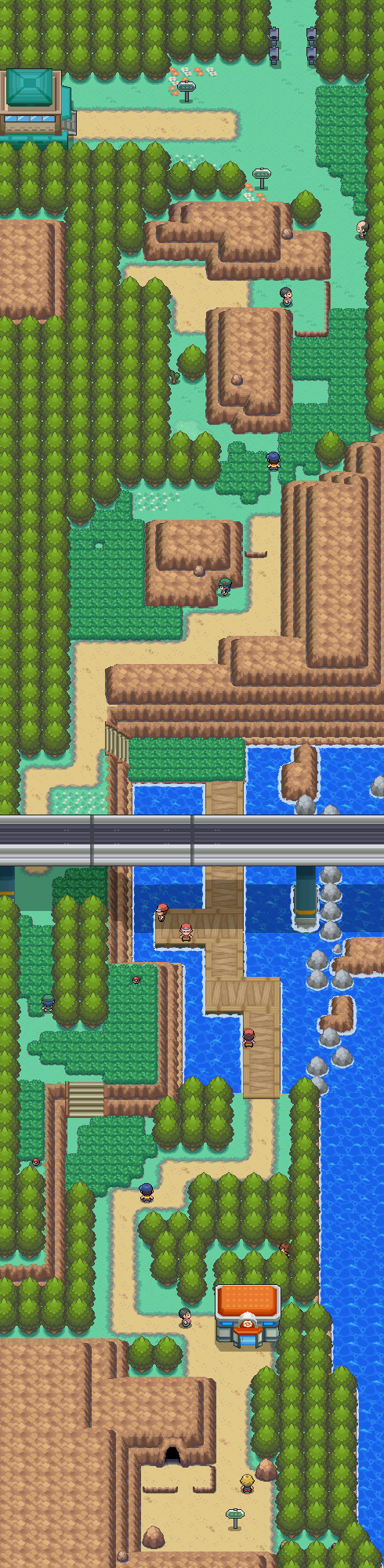 Route 32 map | Pokémon Johto