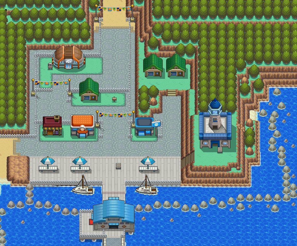 Olivine City map | Pokémon Johto