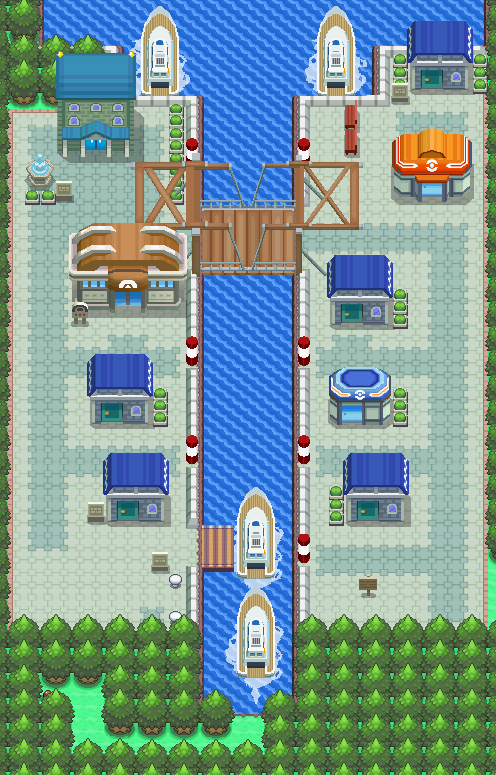 Canalave City map | Pokémon Sinnoh
