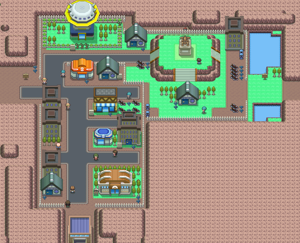 Eterna City map | Pokémon Sinnoh