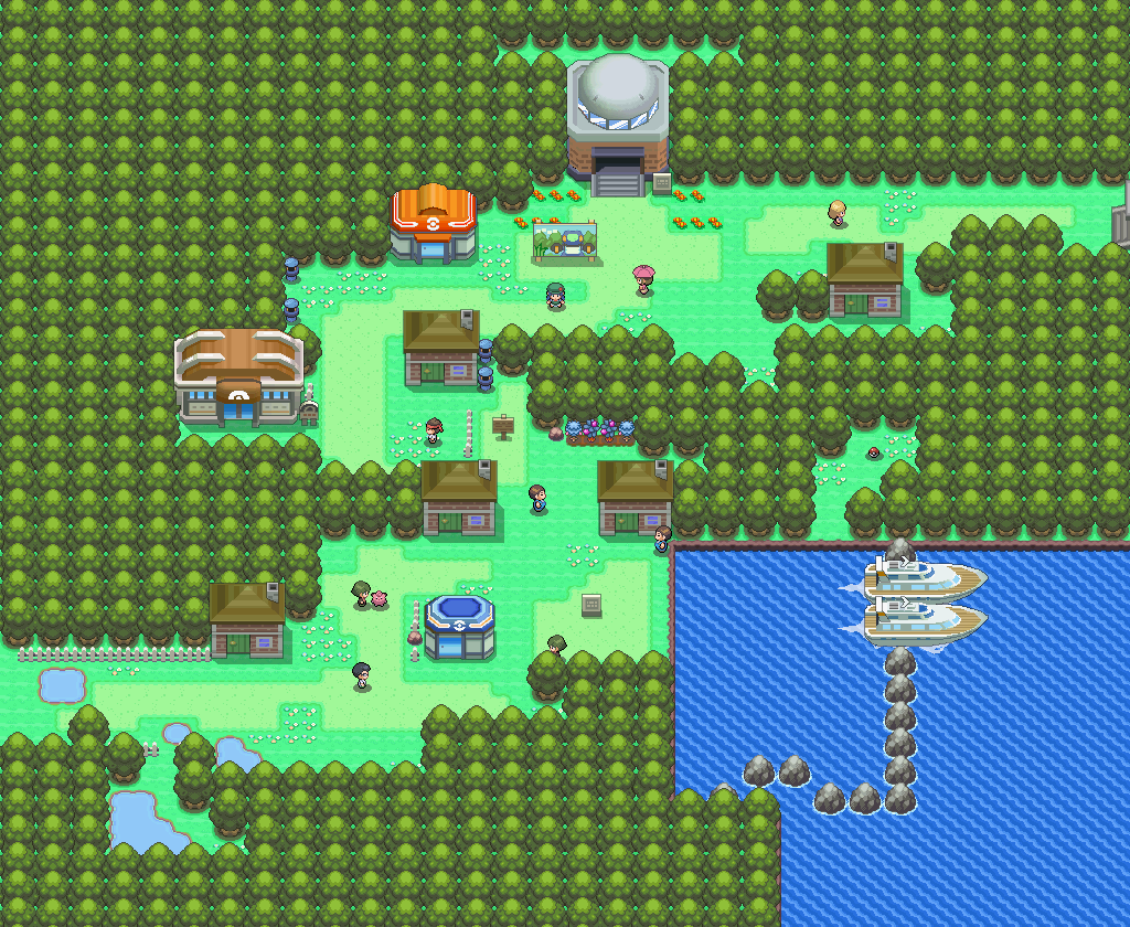 Pastoria City map | Pokémon Sinnoh