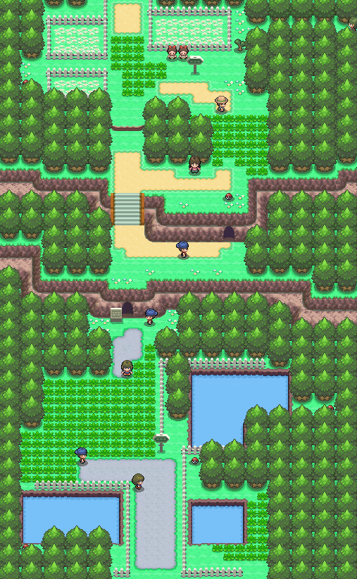 Route 204 map | Pokémon Sinnoh