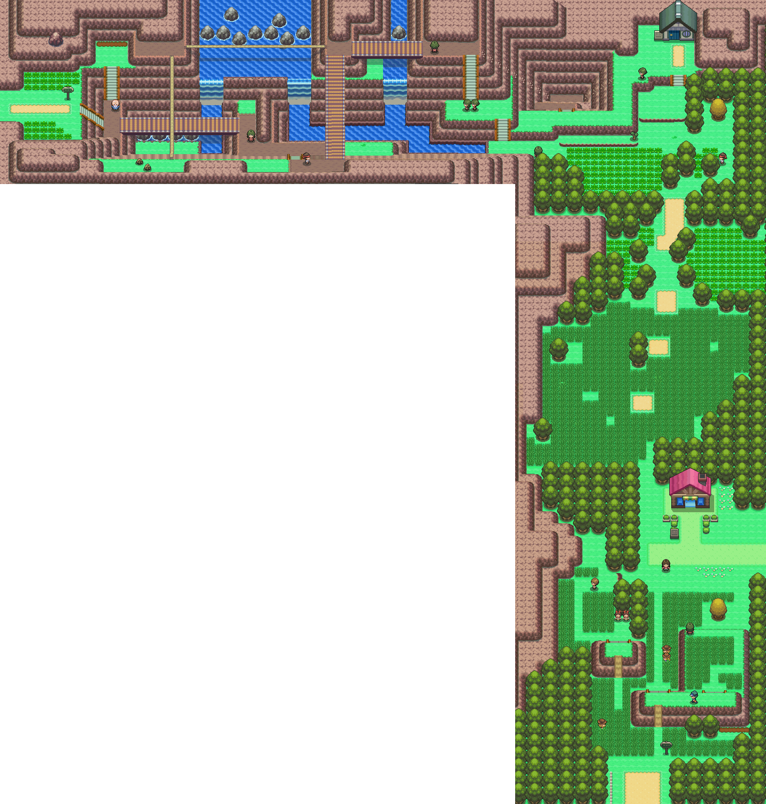 Route 210 map from Pokémon Sinnoh (Diamond, Pearl, Platinum)