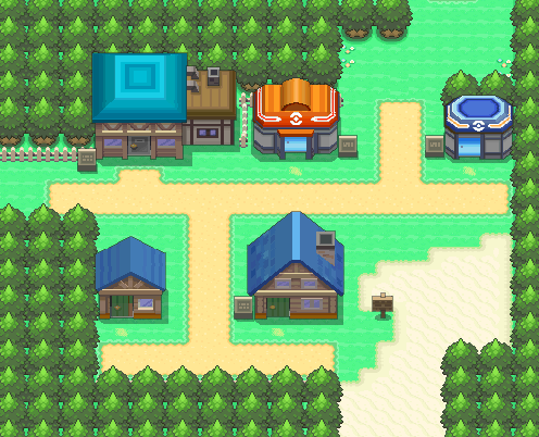 Sandgem Town map | Pokémon Sinnoh