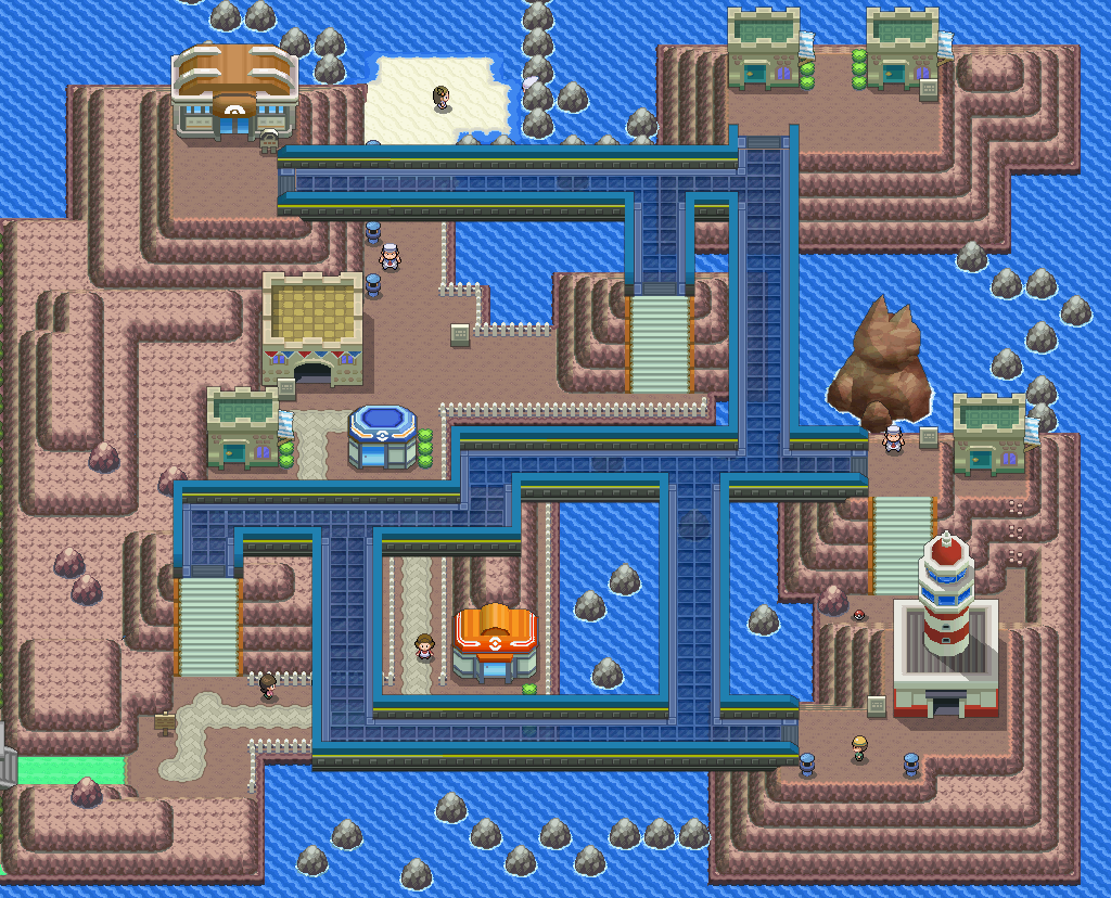 Sunyshore City map | Pokémon Sinnoh